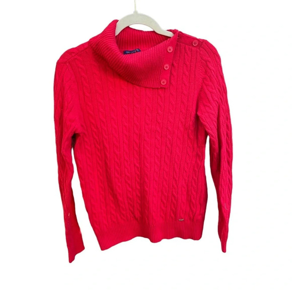 TOMMY HILFIGER CABLE KNIT COWL NECK SWEATER - Picture 1 of 4